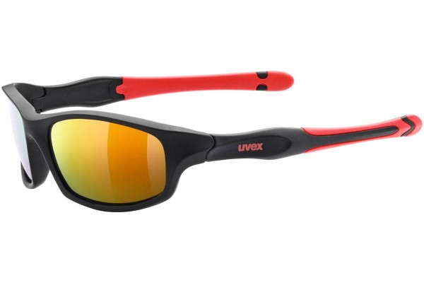 Solbriller uvex sportstyle 507 Matte Black / Red S3 Firkantet Sort