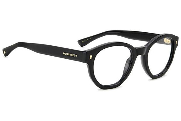 Okulary korekcyjne Dsquared2 D20131 807 Okrągłe Czarne