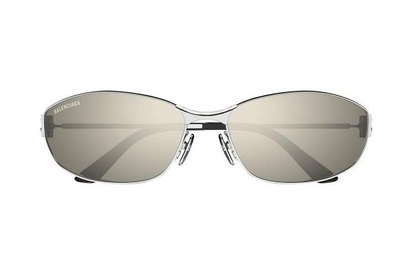 Okulary przeciwsłoneczne Balenciaga BB0336S 006 Owalne Srebrne