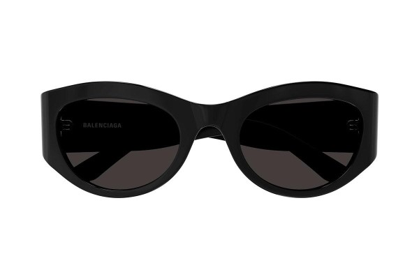 Okulary przeciwsłoneczne Balenciaga BB0330SK 001 Okrągłe Czarne