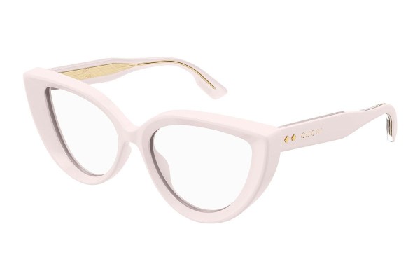 Okulary korekcyjne Gucci GG1530O 004 Kocie oczy Beżowe