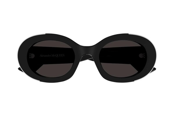 Okulary przeciwsłoneczne Alexander McQueen AM0445S 001 Okrągłe Czarne