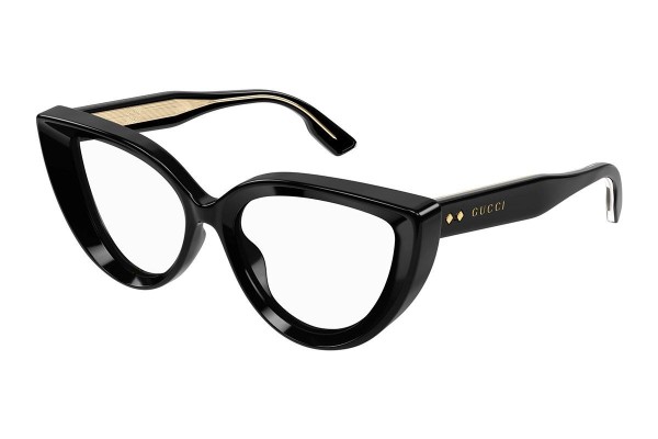 Okulary korekcyjne Gucci GG1530O 001 Kocie oczy Czarne
