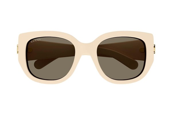 Okulary przeciwsłoneczne Gucci GG1599SA 004 Owalne Beżowe