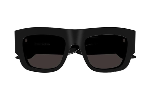 Okulary przeciwsłoneczne Alexander McQueen AM0449S 001 Prostokątne Czarne