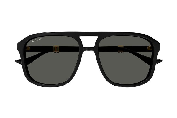 Okulary przeciwsłoneczne Gucci GG1494S 001 Pilotki (Aviator) Czarne
