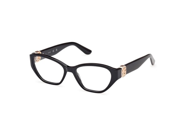 Okulary korekcyjne Guess GU50119 005 Kocie oczy Czarne