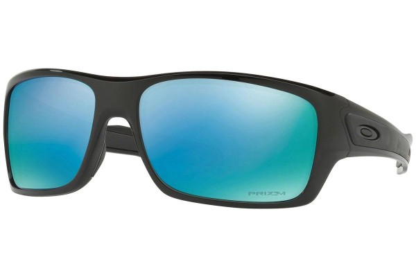 Okulary przeciwsłoneczne Oakley Turbine OO9263-14 PRIZM Polarized Prostokątne Czarne