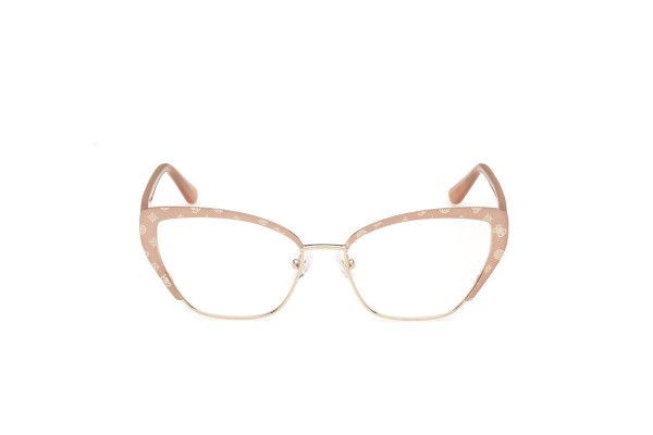 Okulary korekcyjne Guess GU50122 059 Kocie oczy Beżowe