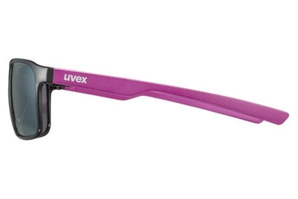 Okulary przeciwsłoneczne uvex lgl 33 pola Black / Pink Mat S3 Polarized Kwadratowe Czarne