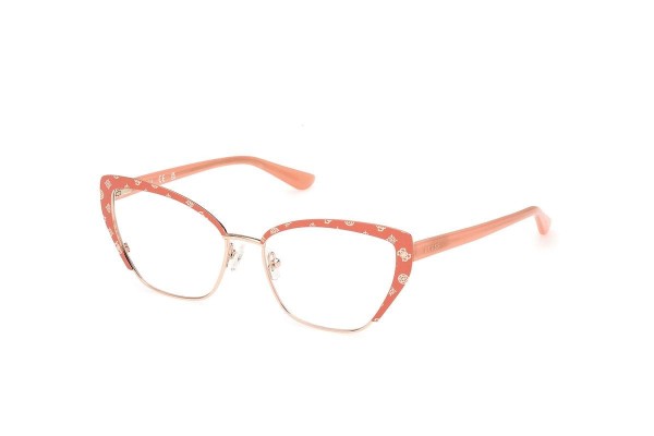 Okulary korekcyjne Guess GU50122 074 Kocie oczy Różowe