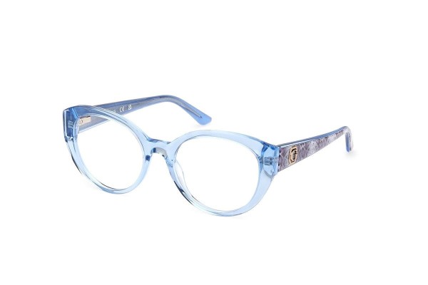 Okulary korekcyjne Guess GU50127 084 Okrągłe Niebieskie