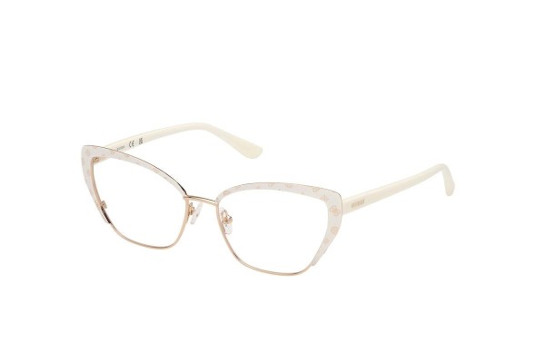 Okulary korekcyjne Guess GU50122 021 Kocie oczy Białe