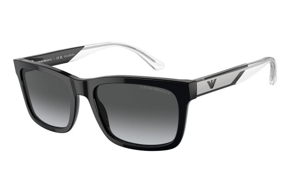 Слънчеви очила Emporio Armani EA4224 5017T3 Polarized Правоъгълни Черна