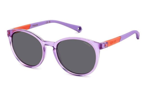 Слънчеви очила Polaroid Junior PLD8059/S 789/M9 Polarized Заоблени Виолетова