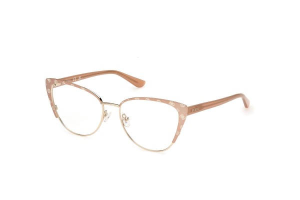 Okulary korekcyjne Guess GU50121 059 Kocie oczy Beżowe