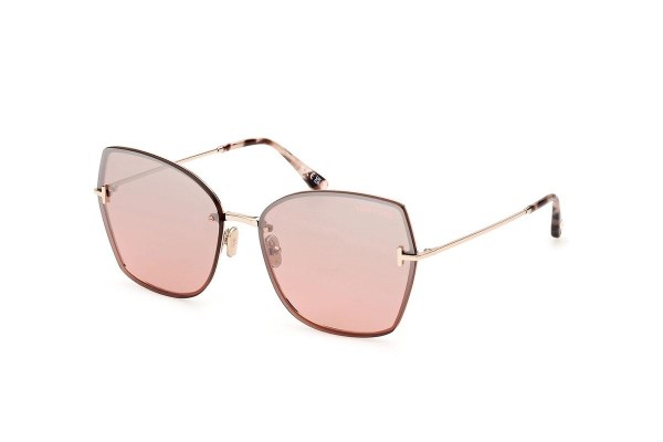 Okulary przeciwsłoneczne Tom Ford FT1107 28U Kwadratowe Złote