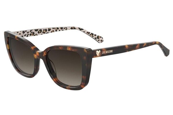 Ochelari de soare Love Moschino MOL073/S H7P/HA Dreptunghiulari Havana