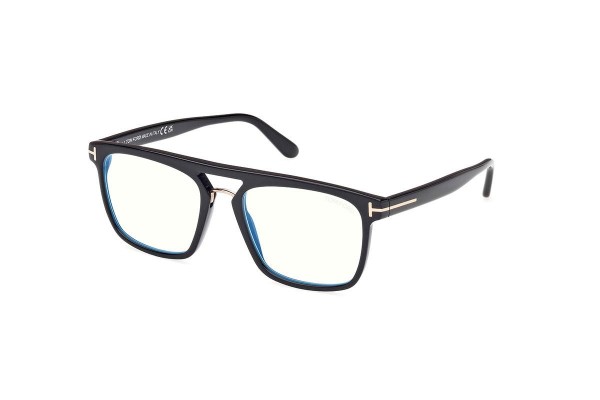 Okulary korekcyjne Tom Ford FT5942-B 001 Kwadratowe Czarne