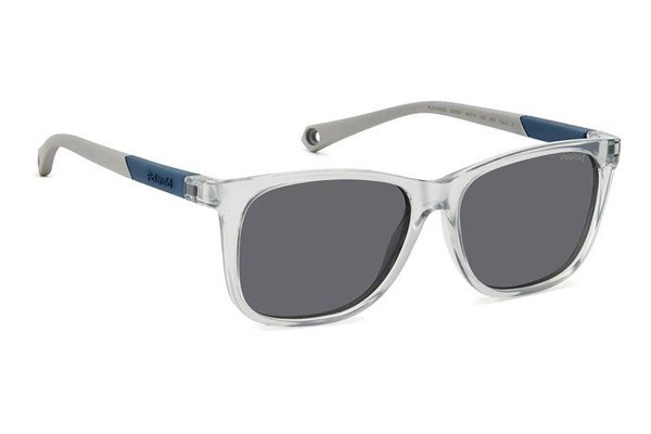 Ochelari de soare Polaroid Junior PLD8058/S KB7/M9 Polarized Dreptunghiulari Gri