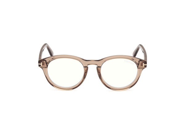 Glasses Tom Ford FT5940-B 048 Okrągłe Brązowe