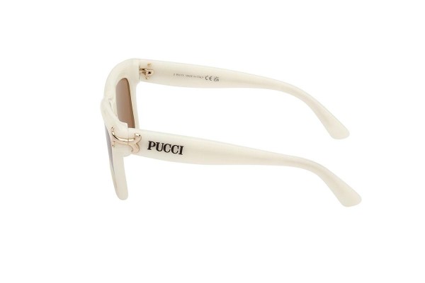 Okulary przeciwsłoneczne Emilio Pucci EP0222 21E Kwadratowe Białe