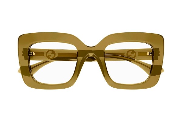 Okulary korekcyjne Gucci GG1554O 004 Prostokątne Brązowe