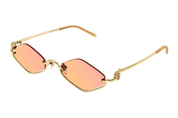 Okulary przeciwsłoneczne Gucci GG1604S 004 Nieregularny Złote