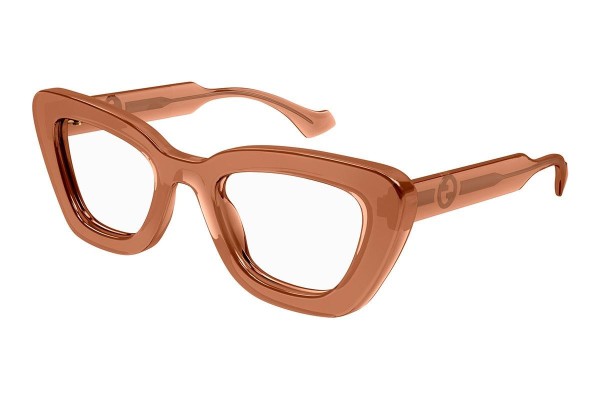 Okulary korekcyjne Gucci GG1555O 004 Kocie oczy Brązowe