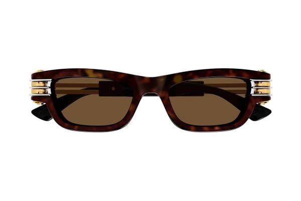 Okulary przeciwsłoneczne Bottega Veneta BV1308S 002 Prostokątne Brązowe