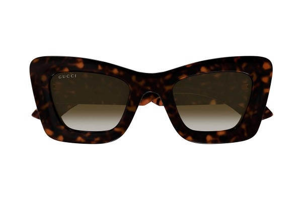 Okulary przeciwsłoneczne Gucci GG1552S 002 Kocie oczy Havana