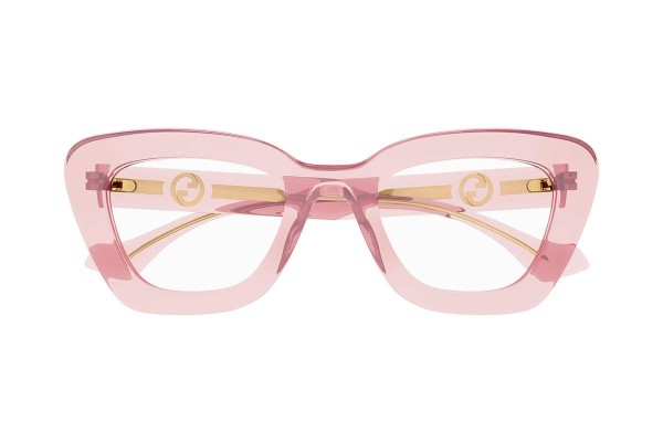 Okulary korekcyjne Gucci GG1555O 003 Kocie oczy Różowe