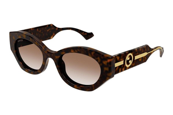 Ochelari de soare Gucci GG1553S 002 Ovali Havana