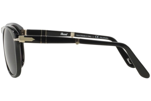 Okulary przeciwsłoneczne Persol Folding 714 Series PO0714 95/58 Polarized Pilotki (Aviator) Czarne