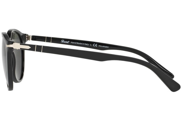 Okulary przeciwsłoneczne Persol Galleria '900 Collection PO3152S 901458 Polarized Okrągłe Czarne