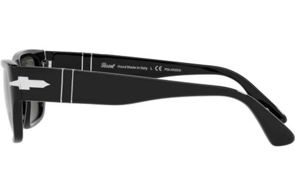 Okulary przeciwsłoneczne Persol PO3268S 95/58 Polarized Prostokątne Czarne