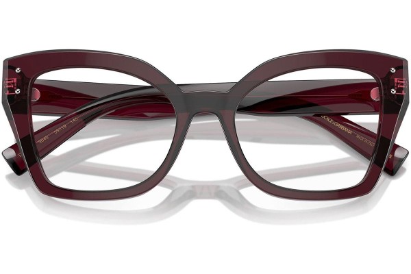 Okulary korekcyjne Dolce & Gabbana DG3386 3045 Kocie oczy Brązowe
