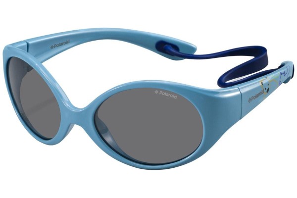 Zonnebril Polaroid Junior PLD8010/S MIF/Y2 Polarized Ovaal Blauw