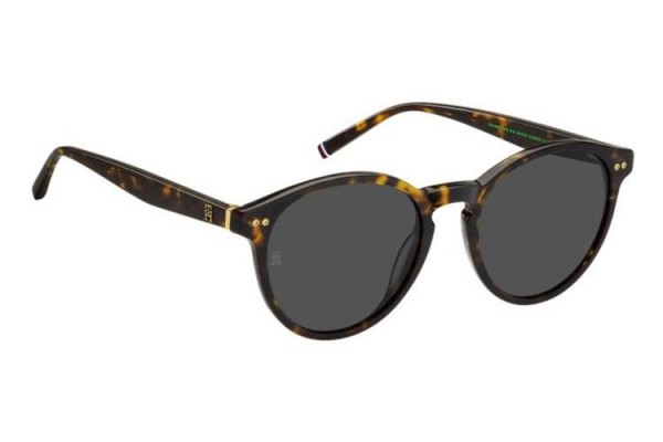 Okulary przeciwsłoneczne Tommy Hilfiger TH2159/S 086/IR Okrągłe Havana