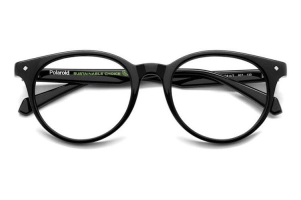 Okulary korekcyjne Polaroid Junior PLDD814/T 807 Okrągłe Czarne
