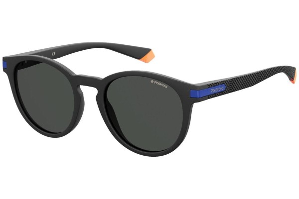 Okulary przeciwsłoneczne Polaroid Active Collection PLD2087/S 0VK/M9 Polarized Okrągłe Czarne