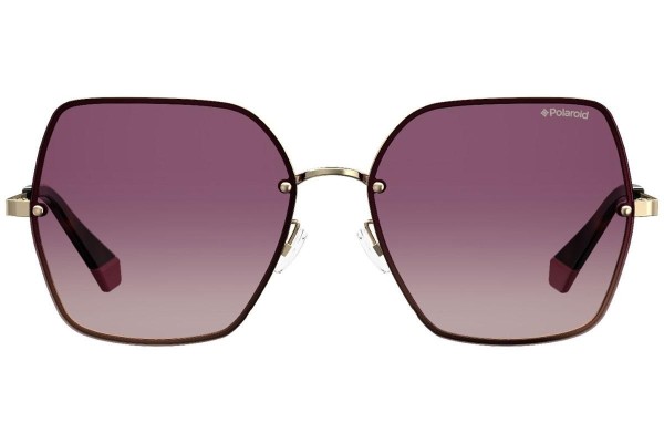 Okulary przeciwsłoneczne Polaroid PLD4091/S S9E/JR Polarized Oversize Złote