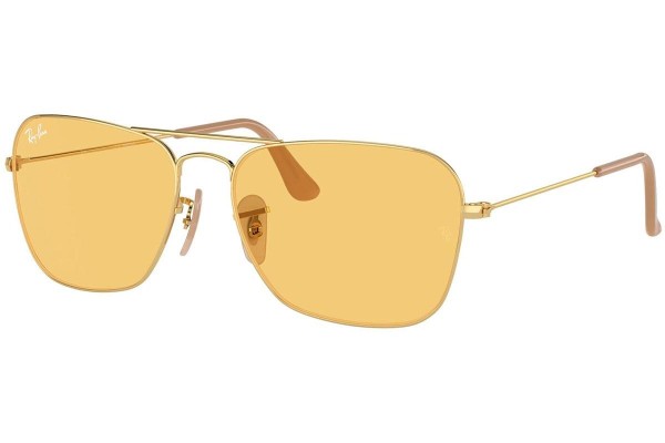 Okulary przeciwsłoneczne Ray-Ban Caravan RB3136 001/4A Pilotki (Aviator) Złote