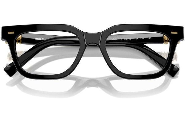 Okulary korekcyjne Miu Miu MU07XV 16K1O1 Prostokątne Czarne