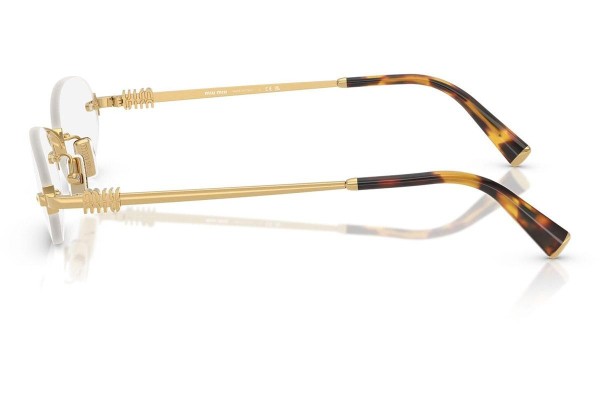 Okulary przeciwsłoneczne Miu Miu MUA54S 5AK08N blue-light [non-prescription] Owalne Złote