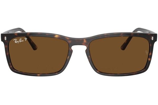 Слънчеви очила Ray-Ban RB4435 902/57 Polarized Правоъгълни Хавана