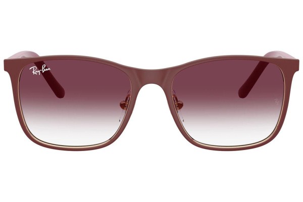 Okulary przeciwsłoneczne Ray-Ban Junior RJ9551S 296/8H Kwadratowe Czerwone