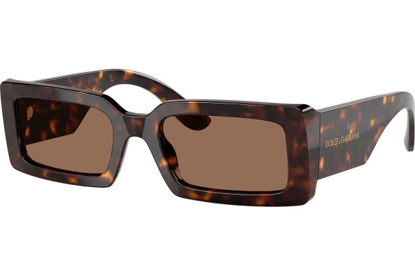 Okulary przeciwsłoneczne Dolce & Gabbana DG4416 193573 Prostokątne Havana