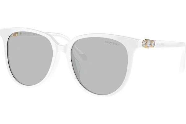 Слънчеви очила Swarovski SK6023D 103387 Polarized Око на котка Бяла