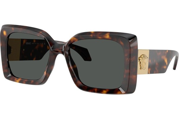 Okulary przeciwsłoneczne Versace VE4467U 108/87 Kwadratowe Havana
